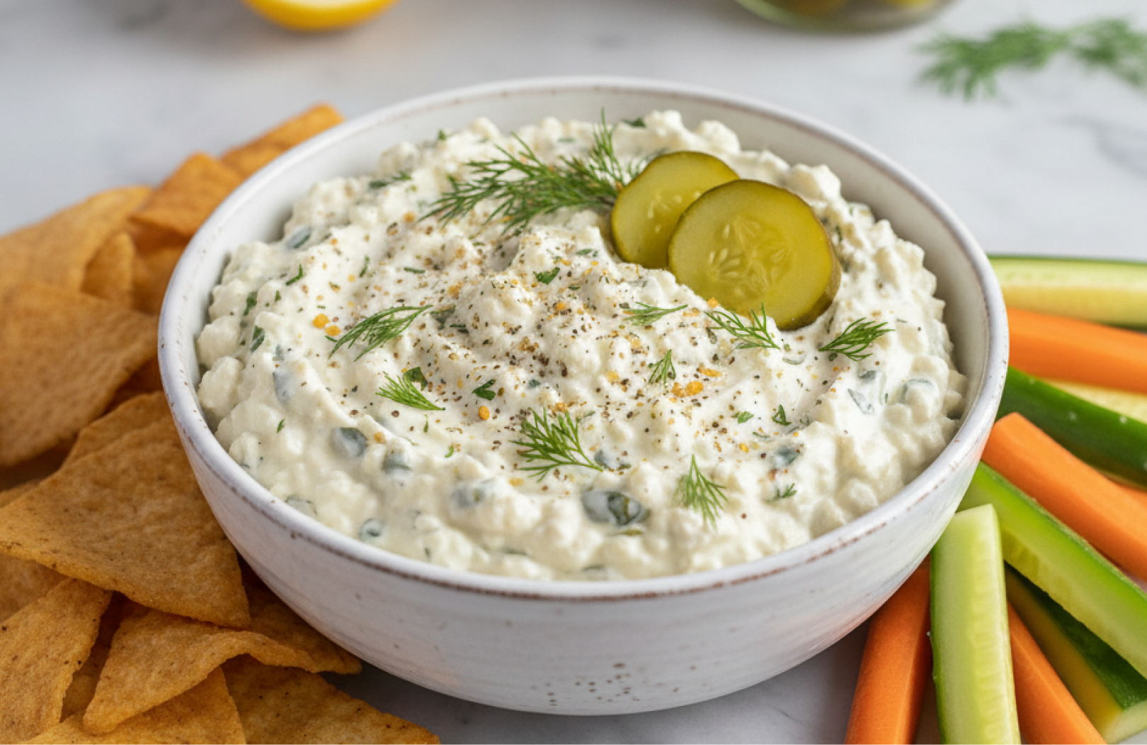 Pickle Dip Recipe to Double as a Protein Snack